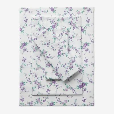 Floral Sheet Set by BrylaneHome in Lavender Floral (Size QUEEN)