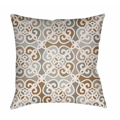 Quinarayan 18" Square Traditional Pillow plush Taupe/Light Gray/Ivory/Medium Gray/Light Silver/Ivory/Prairie Dust/Desert Sand/Dark Brown/Ash Outdoor Lumbar Pillow - Boutique Rugs