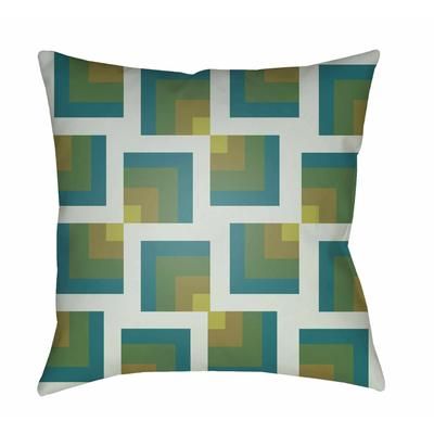 Minor 18" Square Modern Pillow plush Light Sage/Medium Green/Mustard/Olive/Teal Outdoor Throw Pillow - Boutique Rugs