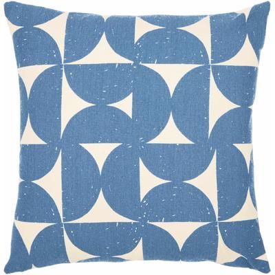 Iguig 13"L x 20"W Modern Pillow plush Cotton Dark Blue/Oatmeal/Light Beige/Beige/Navy Lumbar Pillow - Boutique Rugs