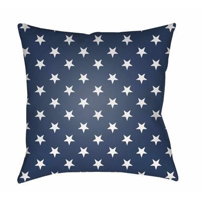 Eraan 20" Square Cottage Pillow plush flag White Tonal/Royal Denim/Smoke/Dark Gray/Gray/Marine Blue/Light Silver/Beetle Blue Outdoor Throw Pillow - Boutique Rugs