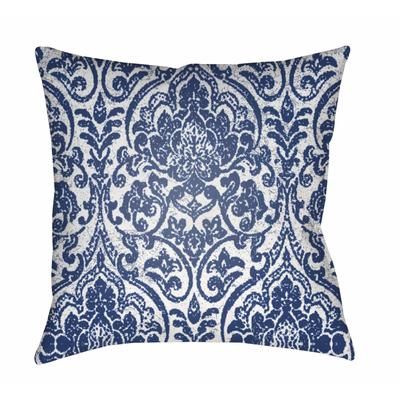 Macaas 20" Square Traditional Pillow plush Silverton/Royal Denim/Gray/Smoke/Natural Blue/Light Silver/Marine Blue/Slate Blue/Silver/Beetle Blue/Pewter/Silver Gray/Medium Gray Outdoor Throw Pillow - Boutique Rugs