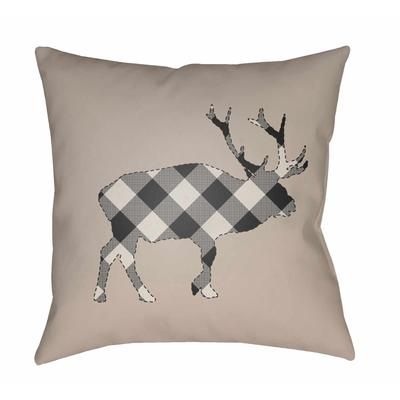 Seydiler 20" Square Cottage Pillow plush Light Gray/Taupe/Gray/Dark Gray/Multi Brown/Warm Gray/Khaki/Light Silver/Metallic Silver/Tan Outdoor Throw Pillow - Boutique Rugs