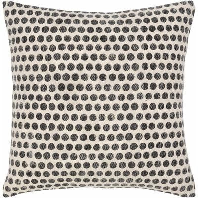 Jubasan 22" Square Modern Pillow plush Cotton Black/Light Beige/Peach/Beige Lumbar Pillow - Boutique Rugs