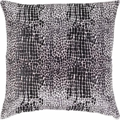 Yakuplu 20" Square Modern Pillow plush Black/Pale Pink Throw Pillow - Boutique Rugs
