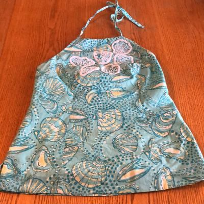 Lilly Pulitzer Tops | Lilly Pulitzer Halter Top?? Size 4! | Color: Blue/Silver | Size: 4