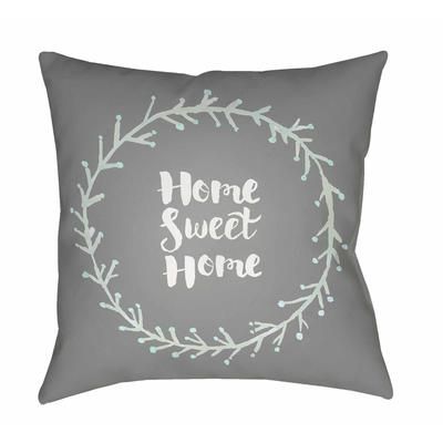 Chamberlayne 18" Square Cottage Pillow plush solid White Tonal/Neutral/Smoke/Dark Gray/Medium Gray/Gray/Light Silver/Pewter/Medium Gray Outdoor Throw Pillow - Boutique Rugs