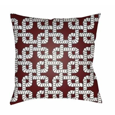 Rendon 18" Square Coastal Pillow plush Off White/Dark Plum/Multi Brown/Smoke/Gray/Light Silver/Chocolate Brown/Eggplant/Dark Purple Outdoor Throw Pillow - Boutique Rugs