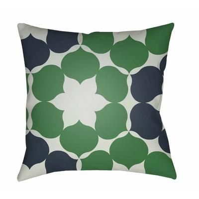 Sawgrass 22" Square Modern Pillow plush Dark Blue/Light Sage/Medium Green/Navy Outdoor Throw Pillow - Boutique Rugs
