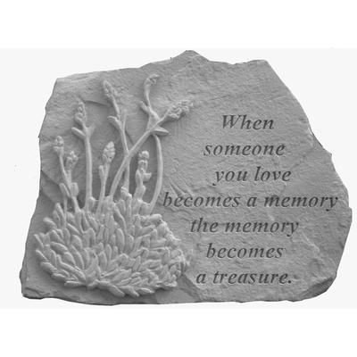 When Someone You Love... Garden Memorial Accent Stone by Kay Berry in Grey