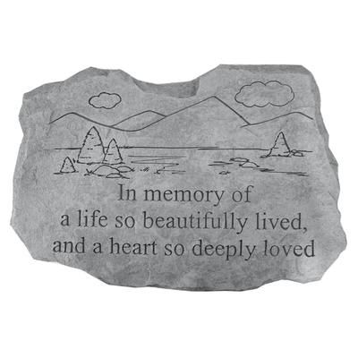 In Memory Garden Memorial Accent Stone by Kay Berry in Grey