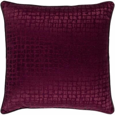 Lina 18" Square Modern Pillow plush Burgundy/Dark Brown Throw Pillow - Boutique Rugs