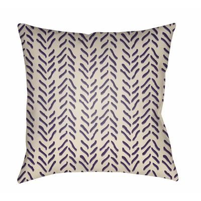 Shun 18" Square Modern Pillow plush Cream/Lavender/Purple Outdoor Throw Pillow - Boutique Rugs