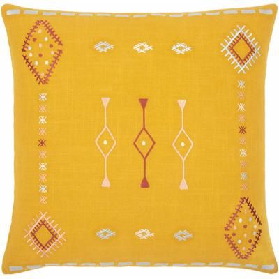 Devi 22" Square Pillow Moroccan Plush Cotton Burgundy/Dusty Pink/Mustard/Pale Blue/White Throw Pillow - Boutique Rugs
