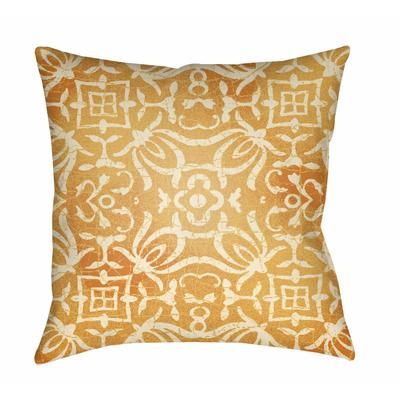 Vila 18" Square Pillow plush Burnt Orange/Cream/Saffron/Yellow/Mustard Outdoor Throw Pillow - Boutique Rugs