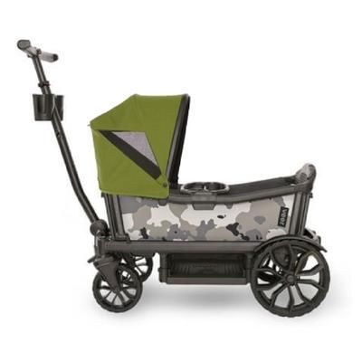 Veer Cruiser (2 Seater) Stroller Wagon + Canopy Bundle - Ice Camo/Joshua Green