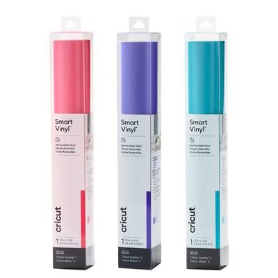 Cricut Smart Vinyl Sampler | Removable | 3 ft | Aqua Pink Purple