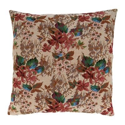 Jacquard Flowers Throw Pillow With Down Filling - Saro Lifestyle 9108.I18SD