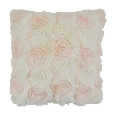 Rose Wedding Cake Throw Pillow With Poly Filling - Saro Lifestyle 1943.P17SP