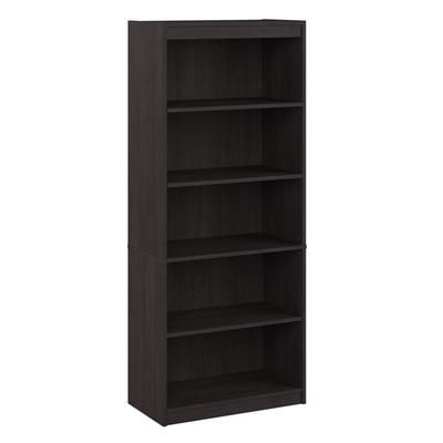 Logan 30W 5 Shelf Bookcase in charcoal maple - Bestar 146700-000140