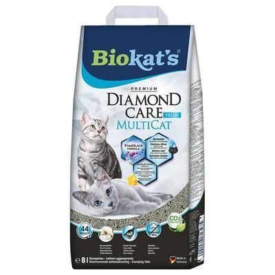 3x8L Diamond Care MultiCat Fresh Biokat's Cat Litter