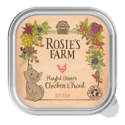 48x100g Kitten Chicken & Trout Rosie's Farm Wet Cat Food