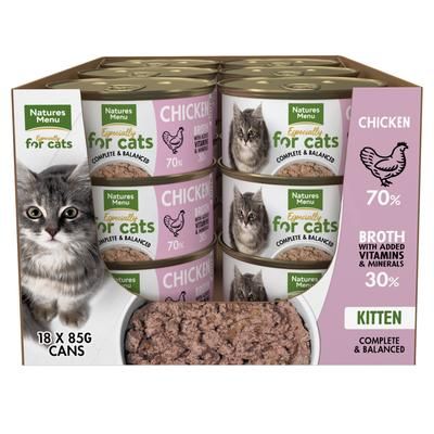 18x85g Kitten Chicken Natures Menu Wet Cat Food