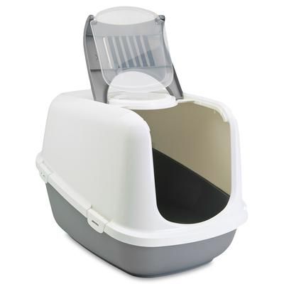 XXL Savic Nestor Light Grey & White Covered Litter Tray