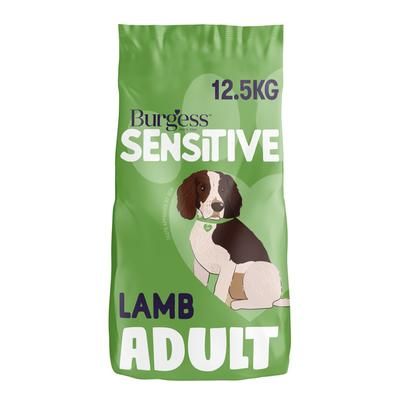 12.5kg Lamb Sensitive Adult Burgess Dry Dog Food