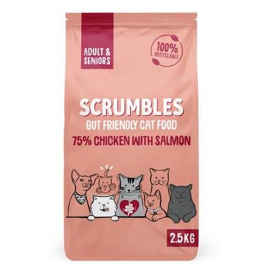 2.5kg Salmon Adult & Senior Scrumbles Dry Cat Food