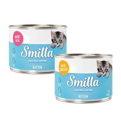 6x200g Mixed Chicken & Veal Smilla Kitten Wet Cat Food
