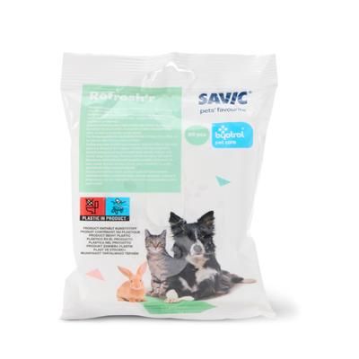 20 Savic Antibacterial Wipes for Pets