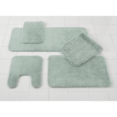 Wide Width The Elegance Bath Rug Collection - Bath Rug by BrylaneHome in Sea Mist (Size 20" W 34" L)