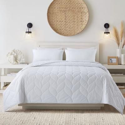 Antimicrobial Cotton Down Alternative Blanket Blankets by Waverly in White (Size KING)
