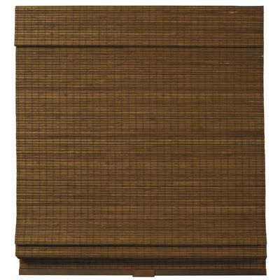 Wide Width Zig-Zag Cordless Bamboo Roman Shade by Whole Space Industries in Brown (Size 31" W 64" L)