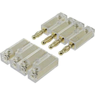 Adnauto - Connecteurs de haut-parleur max 4mm2 plaque or Male-Femelle - a visser