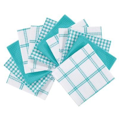 Coordinating Flat Waffle Weave Dish Cloths, Set Of 12 Dish Cloth by T-fal in Breeze