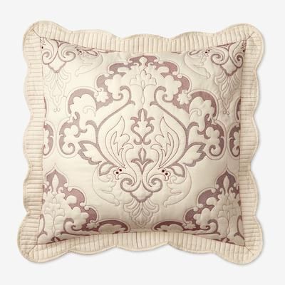 Amelia Euro Sham by BrylaneHome in Ivory Berry (Size EURO)
