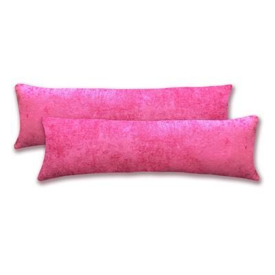 Fresh Ideas Velvet Body Pillow Cover 2-Pack Body Pillow Cover by Fresh Ideas in Pink