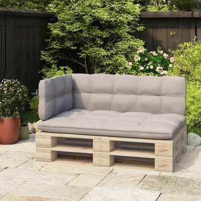 vidaXL Schienale per Divano a Pallet Grigio Chiaro 110 cm in Ferro