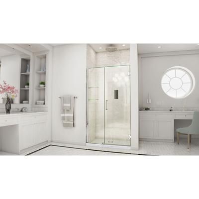 Dreamline DreamLine Unidoor 48 - 49 inch W x 72 inch H Frameless Hinged Shower Door with Shelves in Chrome SHDR-20487210S-01