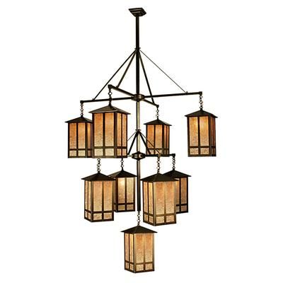 "48"W Church Street 9 LT Hanging Lantern Chandelier - Meyda Lighting 67329"