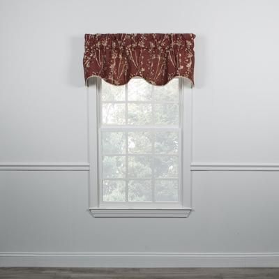 Meadow Lined Scallop Valance by Meadow in Cardinal