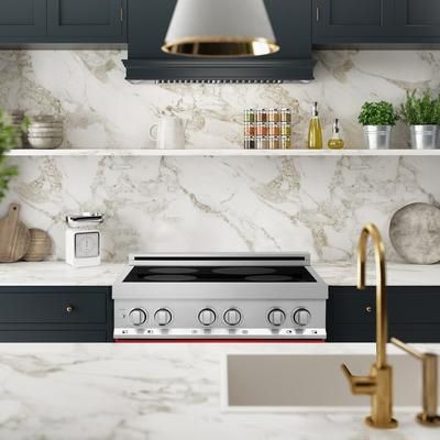 "30" 4.0 cu. ft. Induction Range with a 4 Element Stove and Electric Oven in Red Gloss - ZLINE Kitchen And Bath RAIND-RG-30"