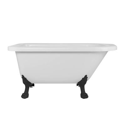 Randolph Morris Stratford Acrylic Classic Clawfoot Tub - Rim Faucet Drillings - Lion Paw Feet RMA57RT7WLPMB