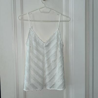 Free People Tops | Free People Eyelash Lace Tank Top | Color: White | Size: Xs