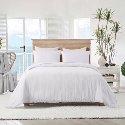 Ruffled Edge Down Alternative Blanket by St. James Home in White (Size TWIN)