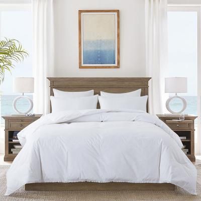 Ruffled Edge Down Comforter by St. James Home in White (Size FL/QUE)