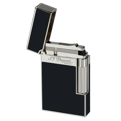 S.T. Dupont Ligne 2 Lighter - Black Laquer/Palladium