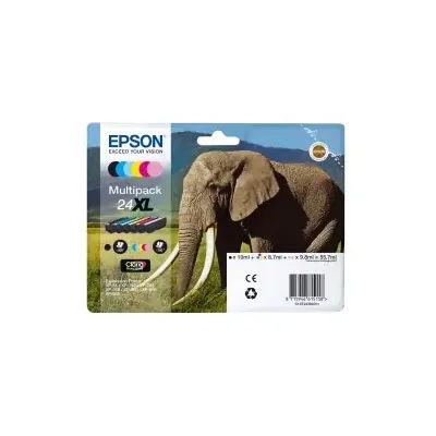 Epson Elephant Multipack 6-colours 24XL Claria Photo HD Ink